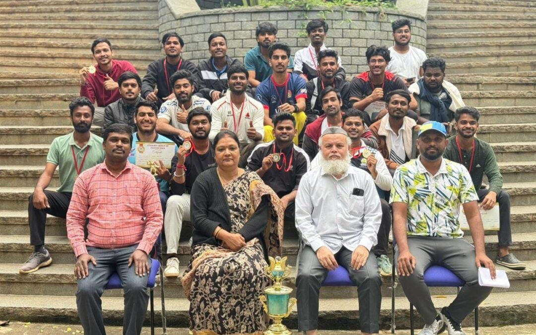 CHAMPIONS AT INTERCOLLEGIATE CRICKET TOURNAMENT