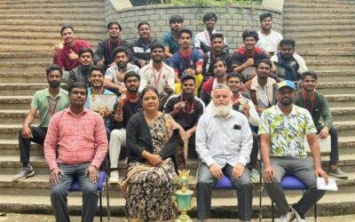 CHAMPIONS AT INTERCOLLEGIATE CRICKET TOURNAMENT